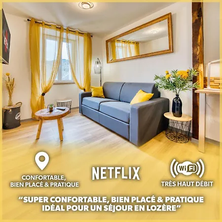Les Hourtous Netflix Wi-Fi Fibre Terasse 4 Pers Apartment Banassac Exterior photo